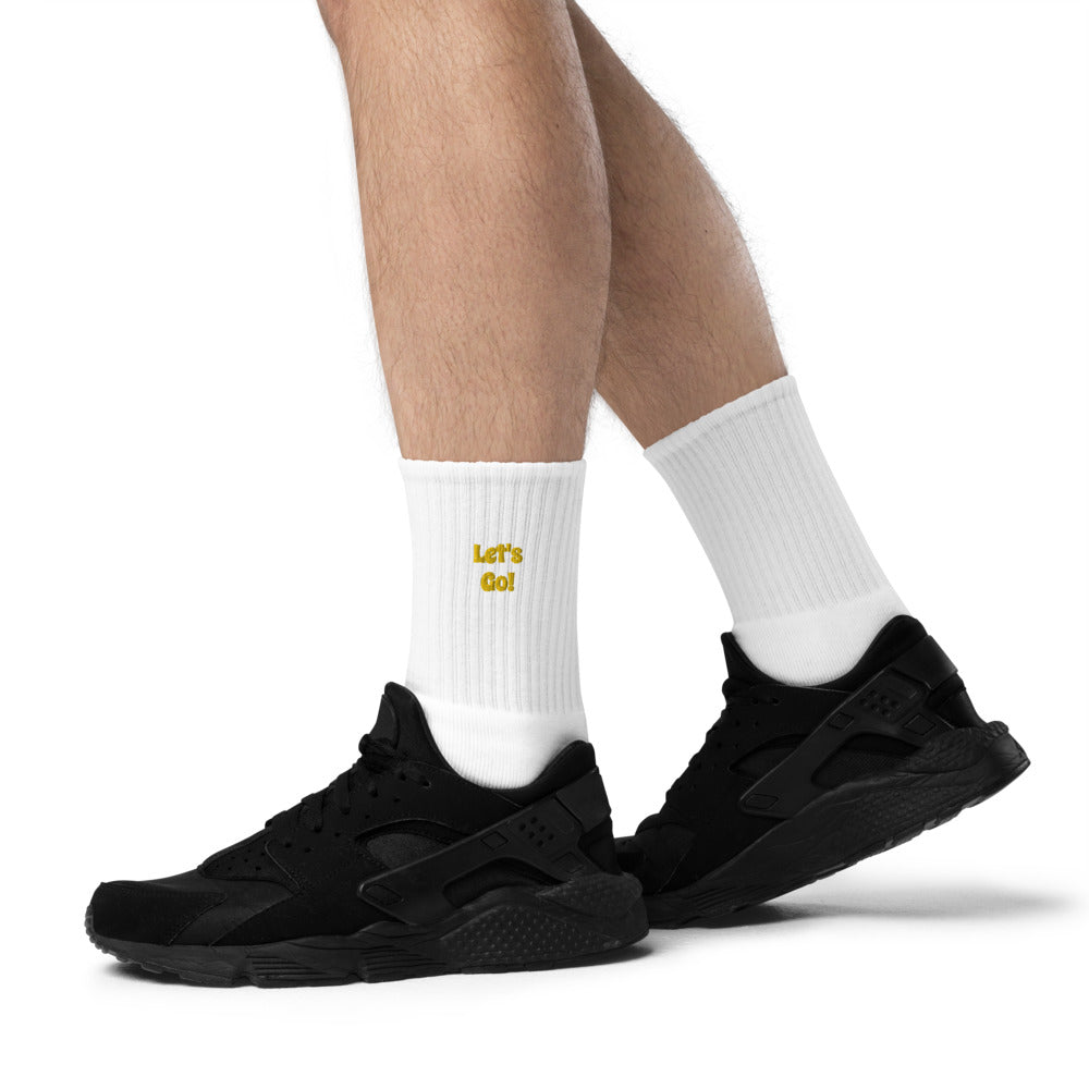 LET'S GO! Embroidered Socks Unisex