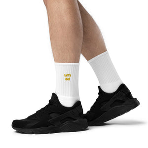 LET'S GO! Embroidered Socks Unisex