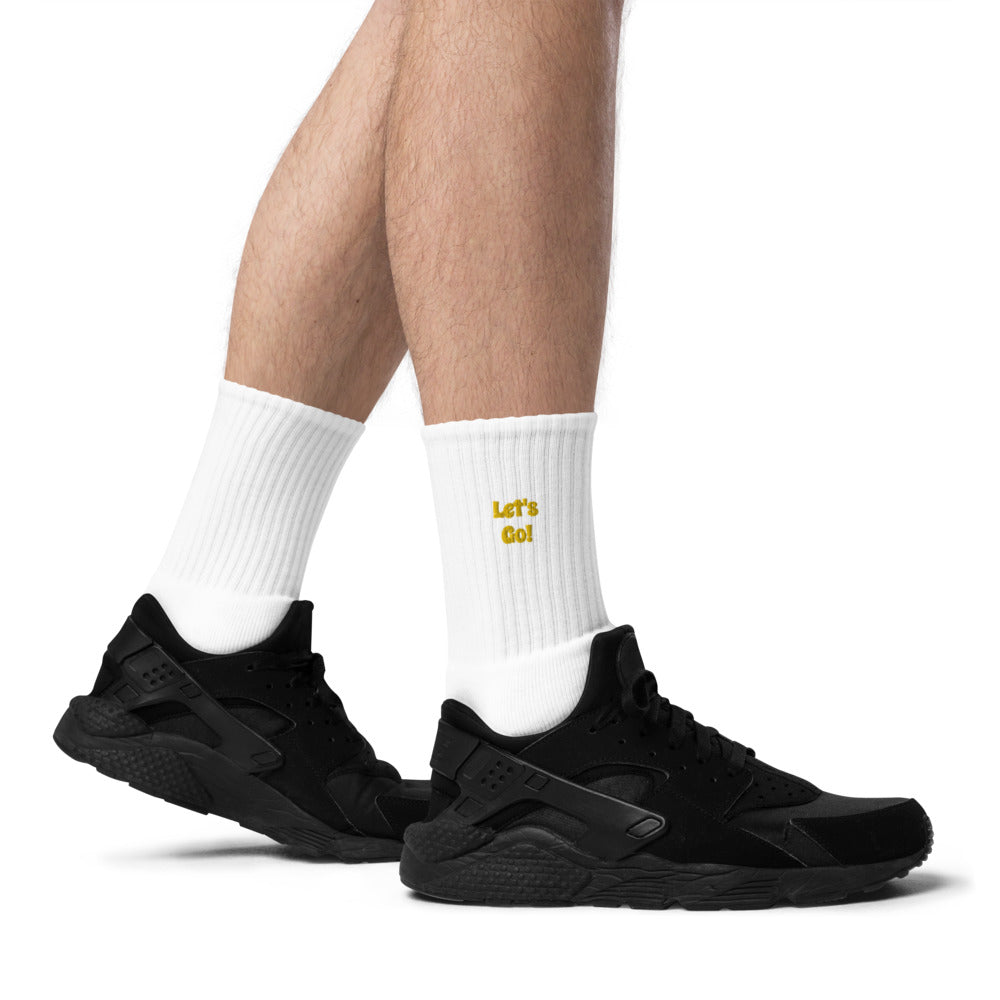 LET'S GO! Embroidered Socks Unisex